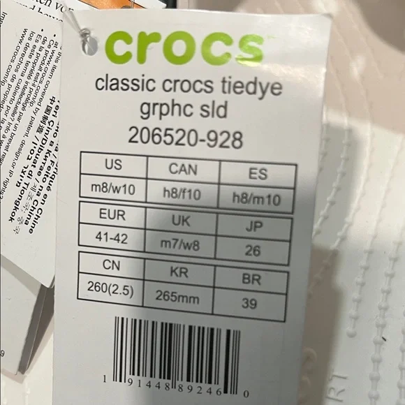 New Unisex CROCS Iconic Crocs Comfort Sandals DieTie . - Picture 3 of 10